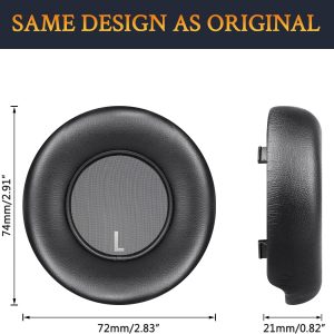SOULWIT Almohadillas de repuesto para auriculares JBL Club700BT/Club 700BT, almohadillas con piel proteica más suave, espuma de aislamiento de ruido, color negro