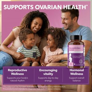 Intimate Rose Suplemento de Myo-Inositol y D-Chiro Inositol para Mujeres - Equilibrio Hormonal y Soporte Ovárico para Mujeres - Relación Ideal 40:1, Vitamina D3 + Ashwagandha