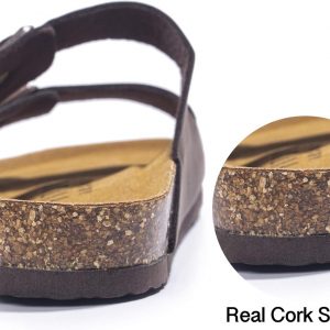 Fitory Sandalias para hombre, dan soporte al arco del pie, llevan correas con hebillas ajustables, plantilla de corcho, tallas 7 a 14.5