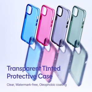 RhinoShield JellyTint - Funda protectora transparente compatible con MagSafe para iPhone 13/14, fuerza magnética superior, supera los estándares militares contra caídas, resistente a los arañazos, a