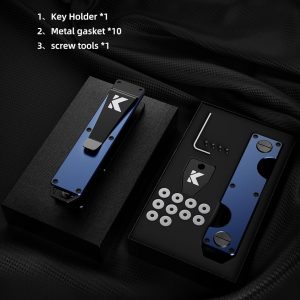 Key Organizer Key Holder Compact Key Case Minimalist Metal Key Chain Key Holder for Keychain Secures 8-10 Keys EDC