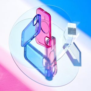 RhinoShield JellyTint - Funda protectora transparente compatible con MagSafe para iPhone 13/14, fuerza magnética superior, supera los estándares militares contra caídas, resistente a los arañazos, a