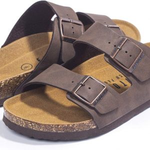 Fitory Sandalias para hombre, dan soporte al arco del pie, llevan correas con hebillas ajustables, plantilla de corcho, tallas 7 a 14.5