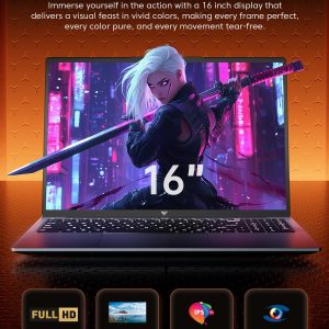Gaming Laptop, 16.0inch Laptop Computer with AMD Ryzen 7 7730U(8C/16T, Up to 4.5GHz), 16GB RAM 512GB NVMe SSD Windows 11 Laptop, Radeon RX Vega 8 Graphics,WiFi 6, Backlit KB