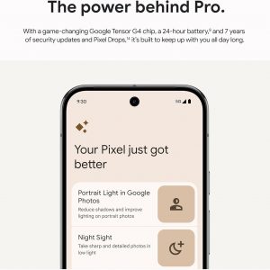 Google Pixel 9 Pro XL - Unlocked Android Smartphone, Triple Rear Camera System, 24-Hour Battery, and 6.8" Super Actua Display - Porcelain - 128 GB (Renewed)