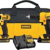 DEWALT Kit de combo de perforación inalámbrico de 20V MAX, 2-Herramienta (DCK240C2)