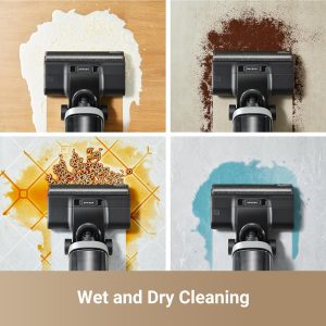 dreame H14 - Trapeador inalámbrico para aspirar en seco y húmedo de 180°, lavado con cepillo de 140 °F, secado rápido con aire caliente en 5 minutos, máquina inteligente de limpieza de suelos duros con potente succión, ideal para suciedad pegajosa