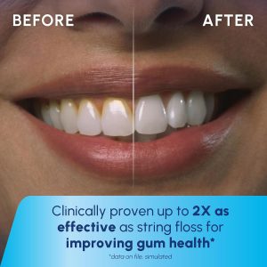 Waterpik Cordless Pulse Rechargeable Portable Water Flosser for Teeth, Gums, Braces Care and Travel with 2 Flossing Tips, Waterproof for Shower, ADA Accepted, WF-20 White, Packaging and Tips May Vary