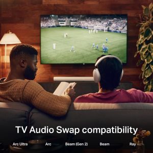 Sonos Ace | Noise Cancelling Wireless Over-Ear Headphones with Bluetooth, 30-Hour Battery Life, Spatial Audio, Dolby Atmos, Dynamic Head Tracking - White