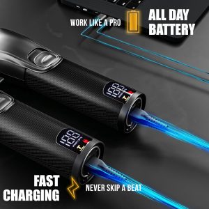 Novah® Professional Hair Clippers for Men, Professional Barber Clippers and Trimmer Set, Mens Cordless Hair Clipper for Barbers Haircut Kit Fade