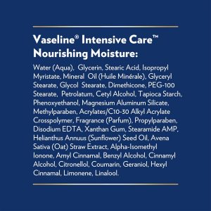 Vaseline Intensive Care Loción corporal hidratante nutritiva 3 unidades hecha con lípidos ultrahidratantes + extracto de avena puro para piel seca, para piel nutrida y de aspecto saludable, 20.3 onzas
