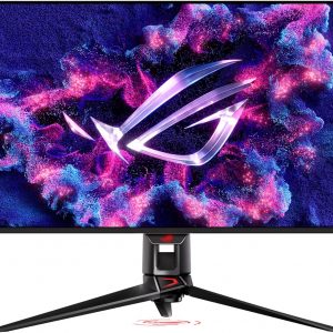 ASUS ROG Swift 32” 4K OLED Gaming Monitor (PG32UCDM) - UHD (3840 x 2160), QD-OLED, 240Hz, 0.03ms, G-SYNC Compatible, Custom Heatsink, Graphene Film, 99% DCI-P3, True 10-bit, 90W USB-C