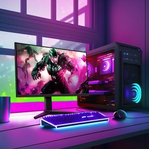 Amazon Basics 24 Inch (23.8 inch viewable) Gaming Monitor, FHD 1080P, 165Hz, VESA Compatible, Adaptive sync, 1ms Response, Black