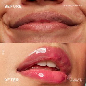 NYX PROFESSIONAL MAKEUP Goteo de labios de aceite graso, brillo de aceite hidratante para labios, fórmula teñida vegana, hidratación de hasta 12 horas - Supermodelo (magenta brillante)