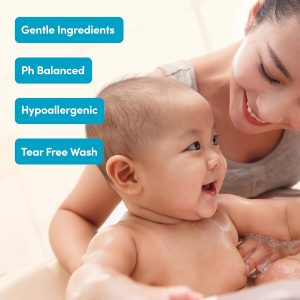 Aveeno Baby Welcome Little One - Set de regalo para el cuidado de la piel con gel corporal nutritivo y champú, lavado de baño relajante, toallitas completas, loción hidratante diaria y bálsamo, 5