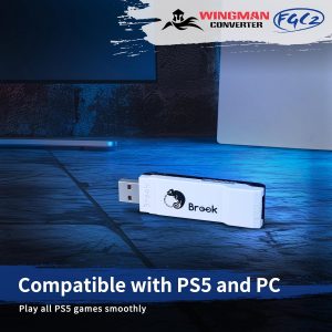 Brook Wingman FGC2 Converter with Keychain-Arcade Joystick Adapter Gamepad for PS5 & PC, Supports All PS5 Games 【Official Exclusive Version】