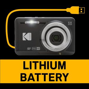 KODAK PIXPRO FZ55-BK 16MP CMOS Sensor Digital Camera 5X Optical Zoom 28mm Wide Angle 1080P Full HD Video 2.7" LCD Vlogging Camera (Black)