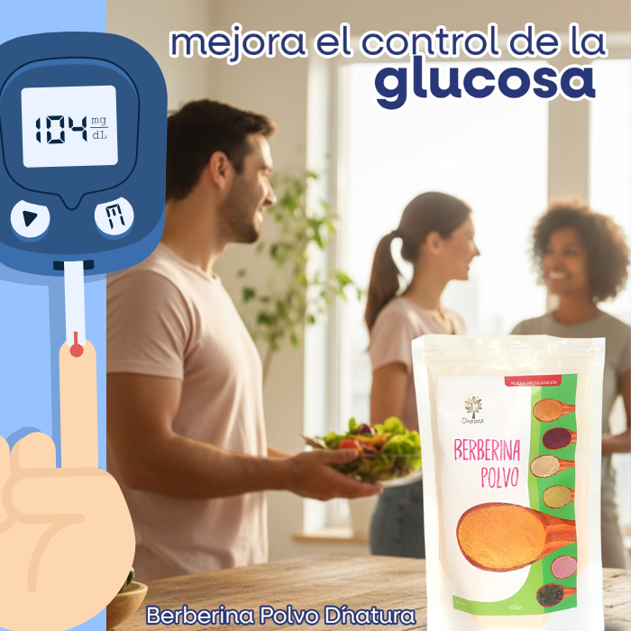 🌿 Berberina Polvo D’natura ✨ Suplemento natural con acción antiinflamatoria, antioxidante y apoyo metabólico y digestivo.