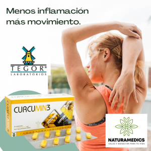 🌿 Curcumin3 – Tegor (60 cápsulas) ✨ Suplemento natural con acción antiinflamatoria, antioxidante y apoyo digestivo y articular